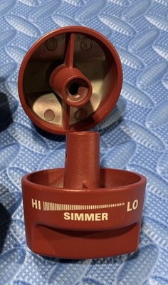 WOLF RED   all metal  KNOB (1pc) FOR BURNER, RANGE/RANGETOPS, C-pics & desc