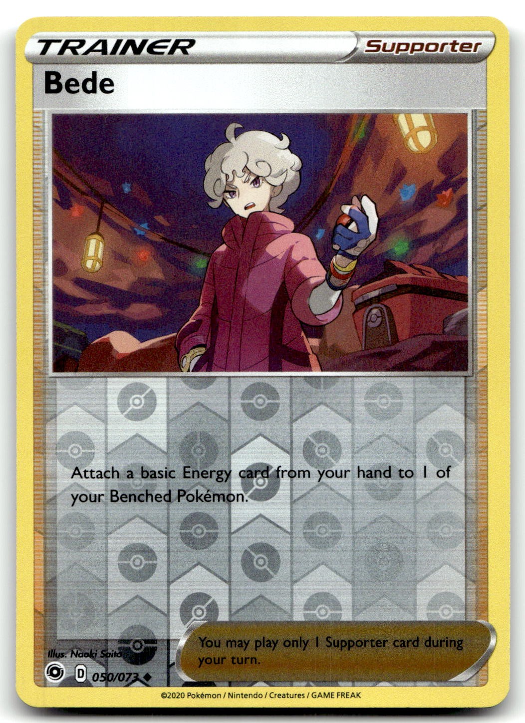 Bede 50/73 Champion's Path Uncommon Reverse Holo Pokemon TCG NM