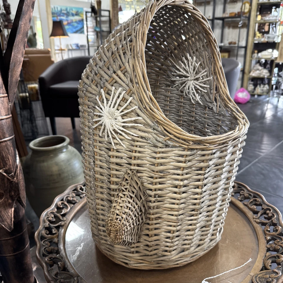 "CESTA DE ALMACENAMIENTO Pottery Barn Kids MICKER tiburón cesta de lavandería decoración de habitación 21"" de alto" Foto 3 de 4