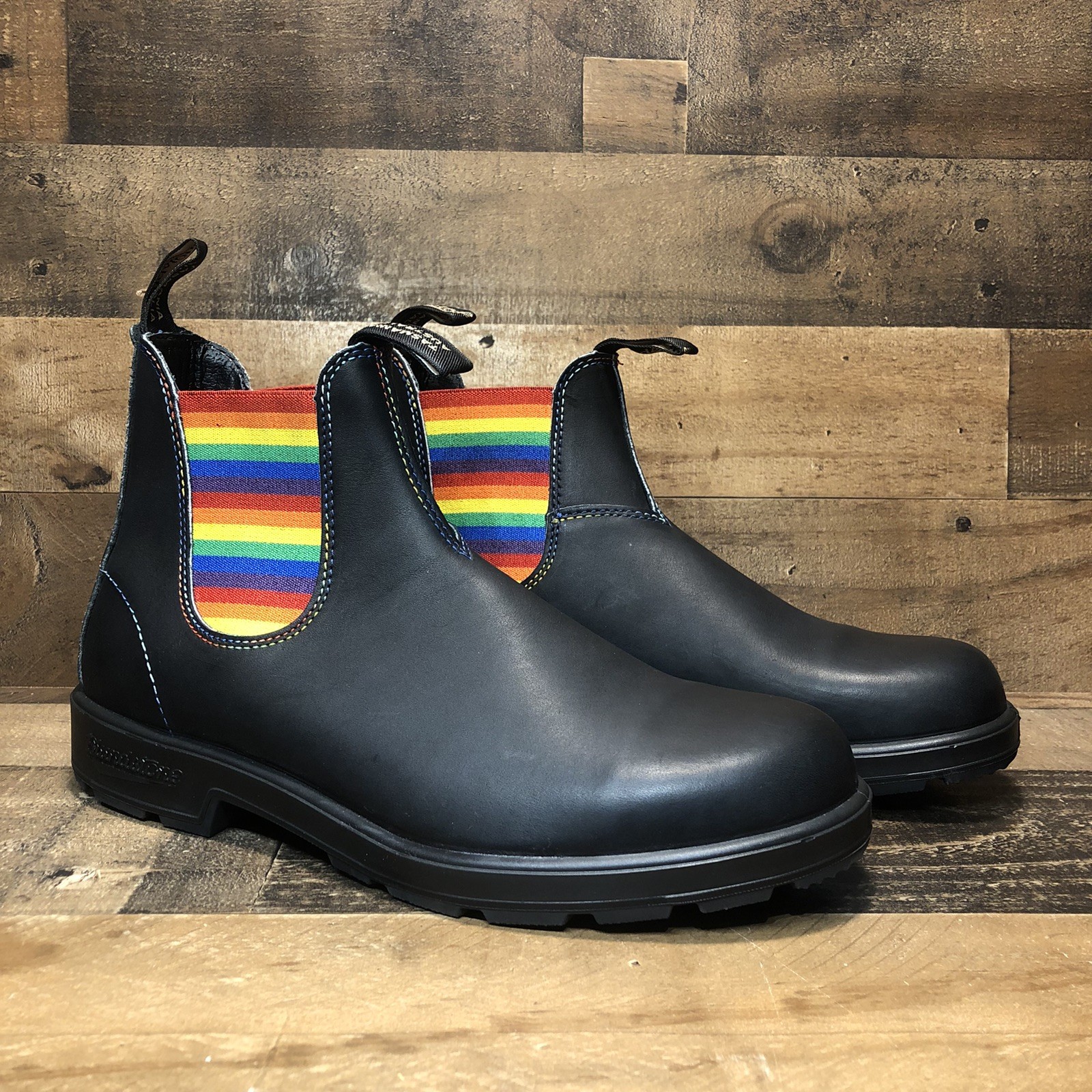 Blundstone Chelsea Boots Men's US 12 - AUS/UK 11 Black Rainbow 2015 Leather-image