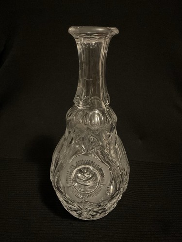 Klarglas Karaffe Vintage Pressglas Rose Blumen Knospe Vase