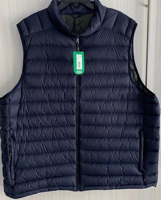 MENS SOLARIS DOWN VEST 4XT TALLMAN NWT NAVY PACKABLE LIGHTWEIGHT WARM MSRP $115