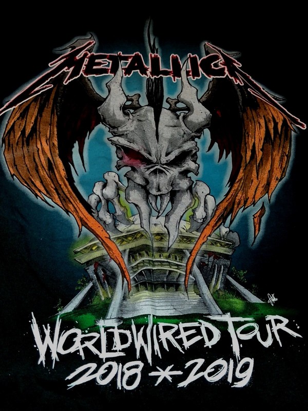 METALLICA  WORLD WIRED TOUR  2018 - 2019  CONCERT   XXL  NEW   T-SHIRT
