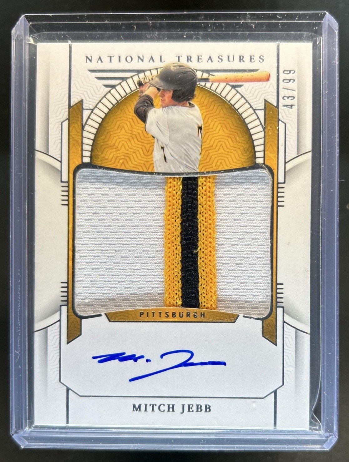 2024 Panini National Treasures Mitch Jebb Prospect Material Auto #/99 Pirates
