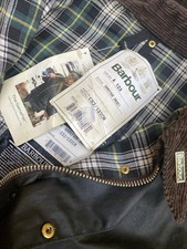 Barbour Gamefair 1993 C52 Herren 3XL 64 Zoll grün gewachst wasserdicht Country Jacke