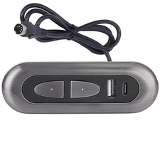 Universal Lift Chair Remote Control 2-Button 5-Pin Plug with USB A C Ports