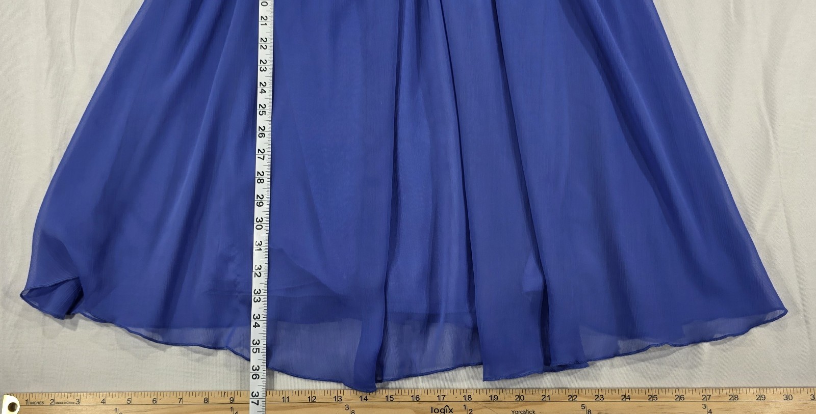 Express Womens Slip Dress Chiffon Relaxed Mini Blue Fairy Ethereal Party Size M