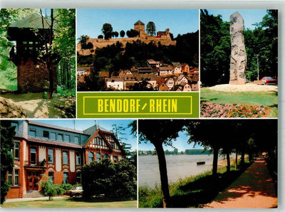 39934628 - 5413 Bendorf Roemerturm castle ruins Sayn City Hall Rhine promenade