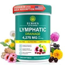 Lymphatic Drainage Supplements, 4275mg Lymph System Support Supplement for Wo...
