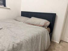 linen ottoman storage bed frame used double