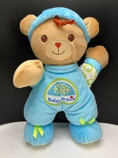 Fisher Price Baby's 1st Bear Teddy Blue Plush Stuffed Rattle Toy