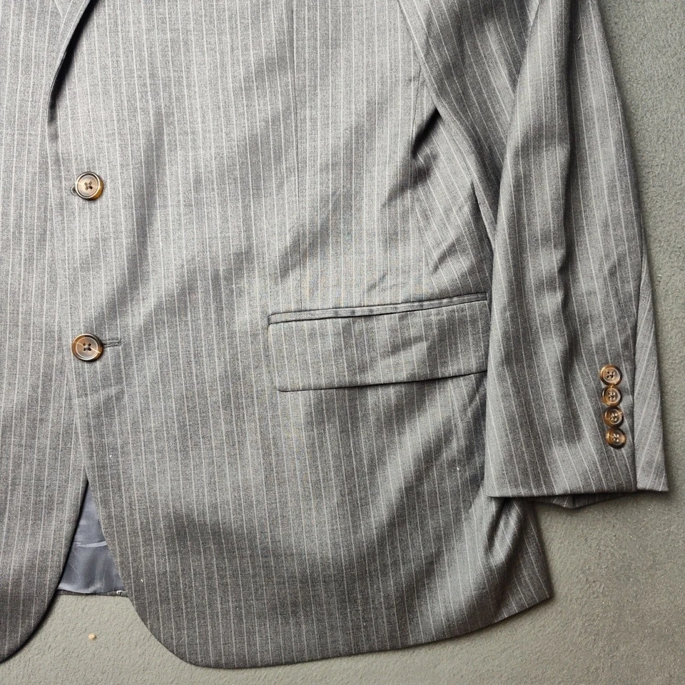 Traje Brooks Brothers 346 Para Hombre 46R Lana a Rayas Fitzgerald Fit Chaqueta 34x33 Foto 2 de 4
