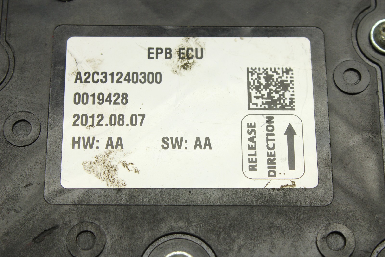 2013 Maserati GranTurismo S Emergency Parking Brake Actuator Motor ECU 08-13