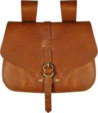 Medieval Leather Belt Pouch Vintage Waist Bag for LARP, Renaissance Fairs, Costu