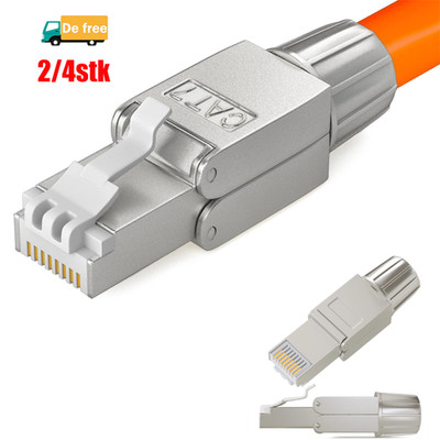 2-10x RJ-45 CAT 7 Netzwerkstecker Verbinder Keystone Modul Netzwerk Verlegekabel