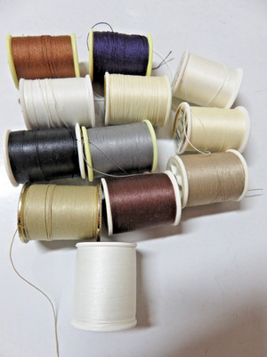 JP Coats & Clark Dual Duty Plus All Purpose Thread Lot 12 spools neutral colors