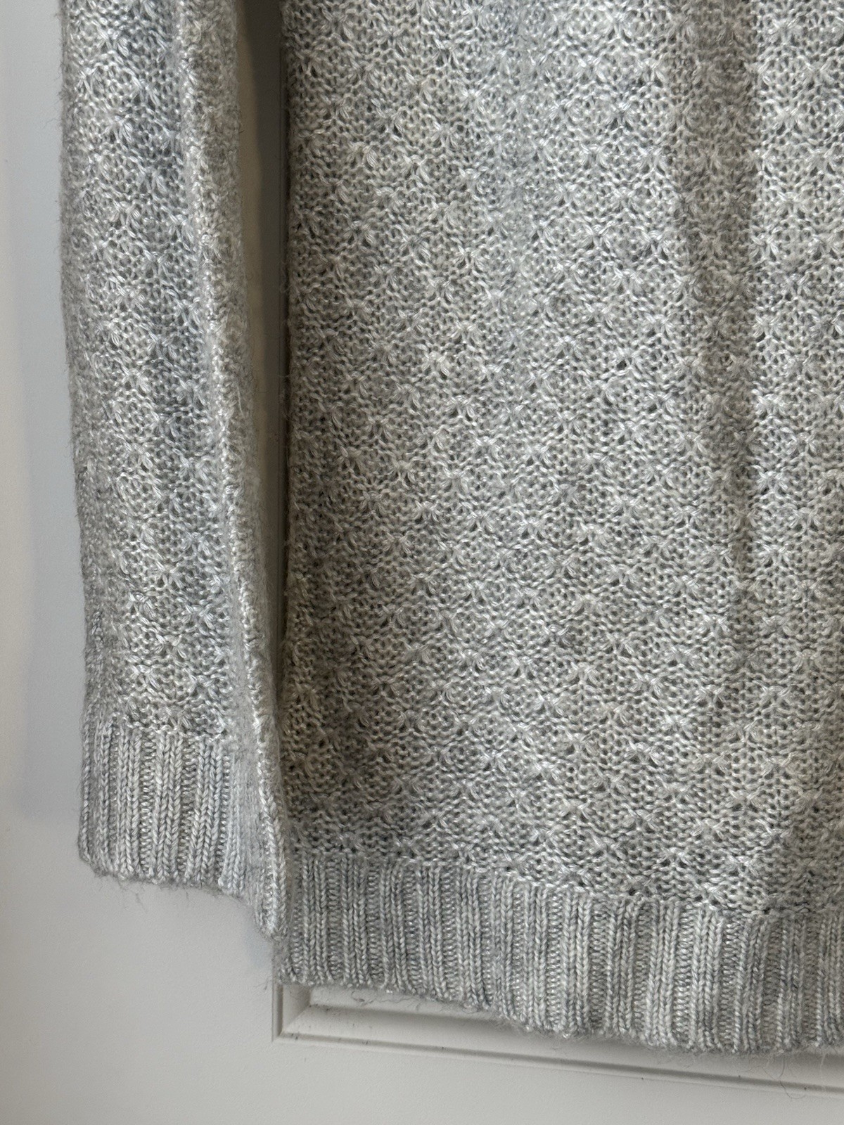 Talbots Sweater Crew Neck Solid Light Gray Women’… - image 3