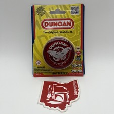 Duncan Toys Butterfly Yo-Yo, Beginner YoYo Steel Axle New Sealed Red