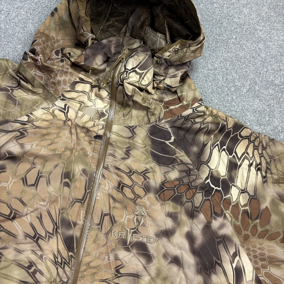 RealTree Jacket Adult Large Brown Work Wear Camo Hunting Hood Rain Coat Men - Image 3 of 4