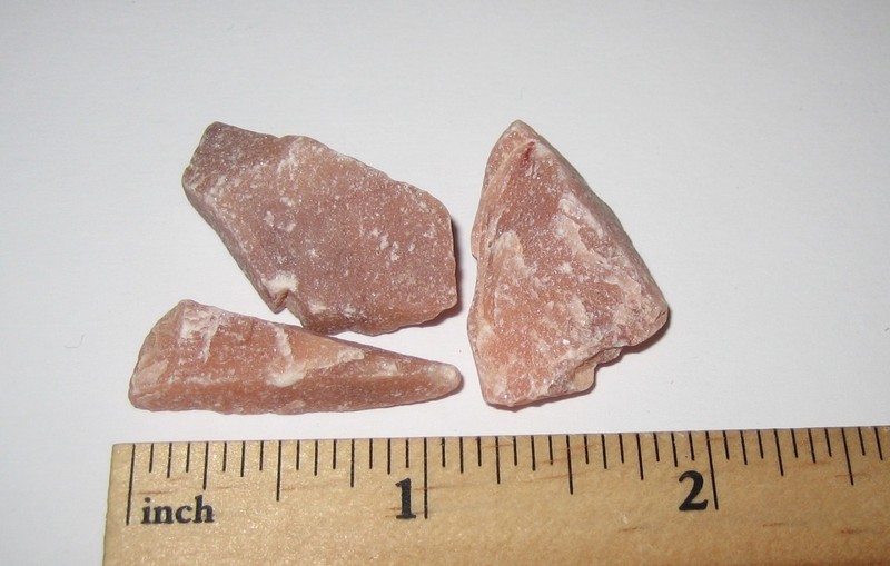 3 SMALL NATURAL ROUGH 1.1" RHODAZEZ PINK AZEZTULITE STONE MINERALS ~ 14.5grams