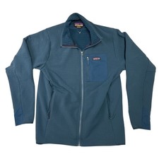 Patagonia R2 TechFace Fleece Jacket Mens Large Crater Blue Full Zip Technical