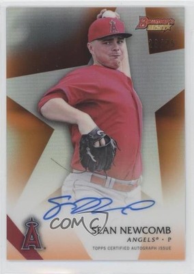 2015 Bowman's Best of 2015 Orange Refractor /25 Sean Newcomb #B15-SN Auto 0c2