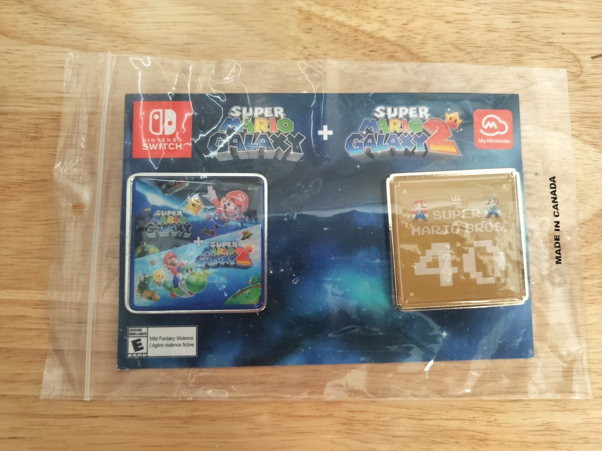 Super Mario Galaxy 1 & 2 Mario Bros 40th Anniversary Pin Set IN