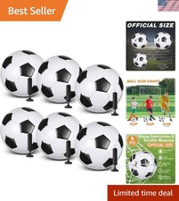 Soccer Ball Gift Set: 6 Pack with Pump for Birthday, Charity,  School Sports