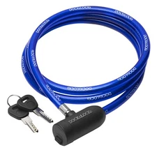 Weatherproof Security Cable Lock with Keys (5ft to 25ft Lengths) Anti-Theft f...