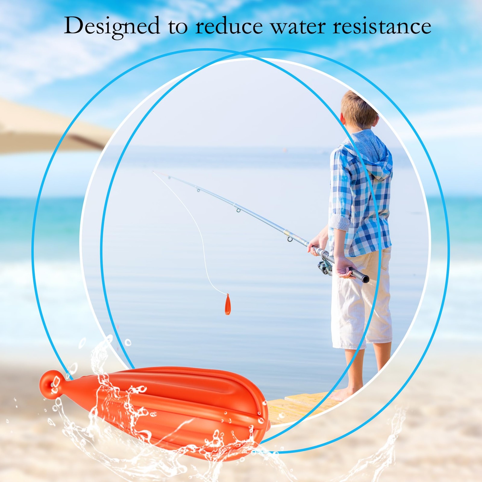 18 Pcs Fishing Practice Plugs Orange Casting Training Weight Soft PVC Bait Ca... - Image 6