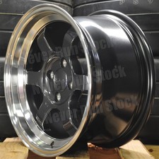 9six9 Six-1 15x8 4x100 20 Offset Cabon Gray Machine Lip 6 Spokes Sport 4 Wheels