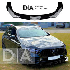 F&uuml;r Mercedes A Klasse A35 AMG Line Frontlippe Splitter Spoiler Glanz W177 2018+ UK