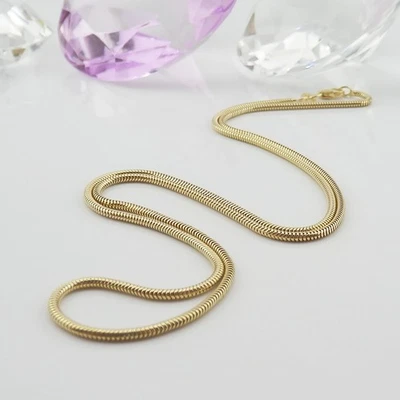 Kette Collierkette Schlange 333 Gelbgold 8K ohne Besatz 5,0 Gramm 50 cm - Bild 1 von 4
