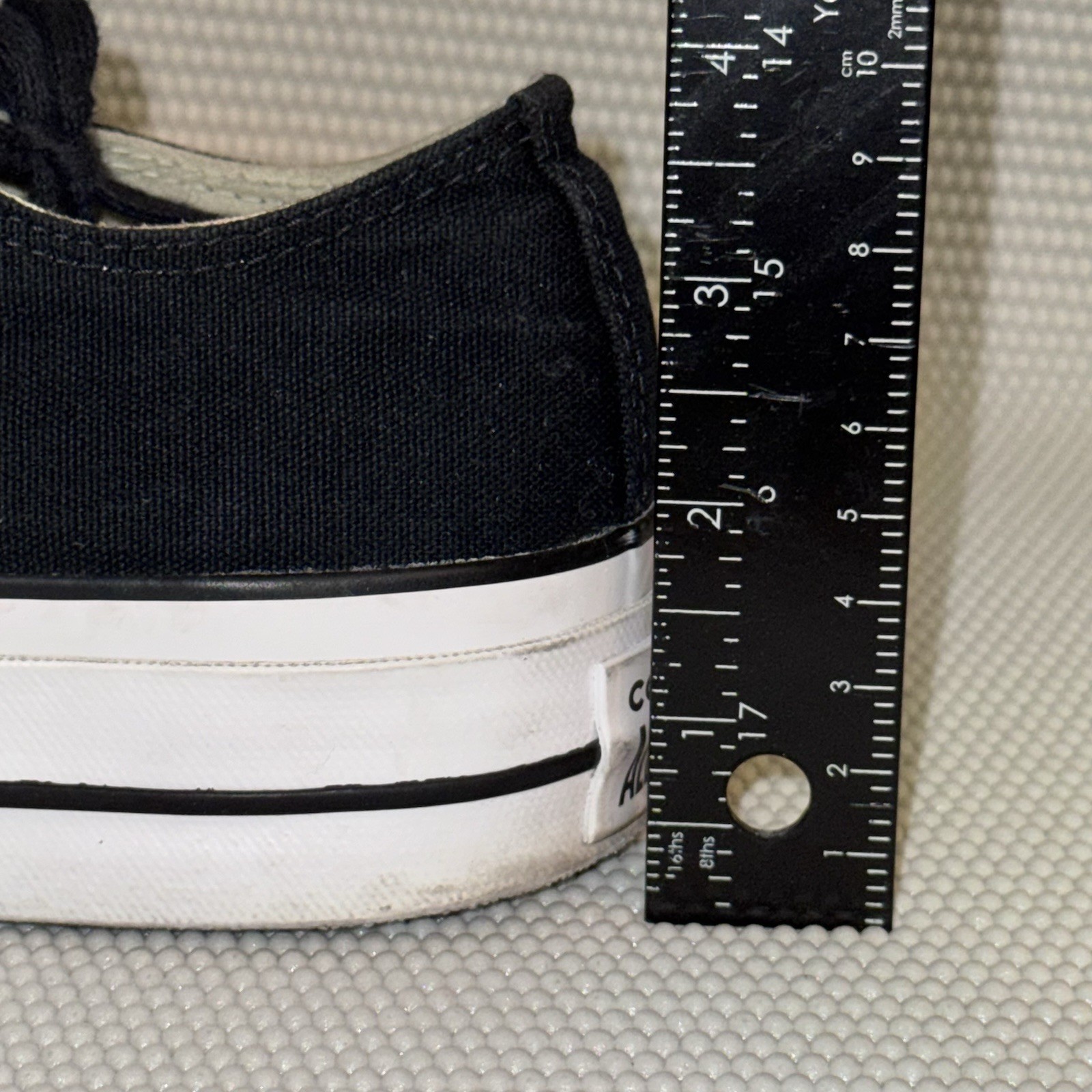 Converse Chuck Taylor All Star Lift Platform Leather Ox Black White Shoe Size 8 thumbnail 9