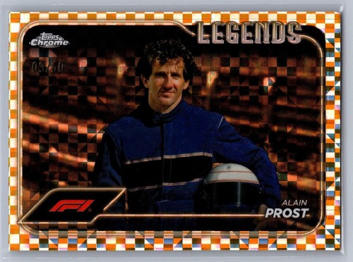 Alain Prost [Checker Flag Refractor] #200 2024 Topps Chrome Formula 1 card