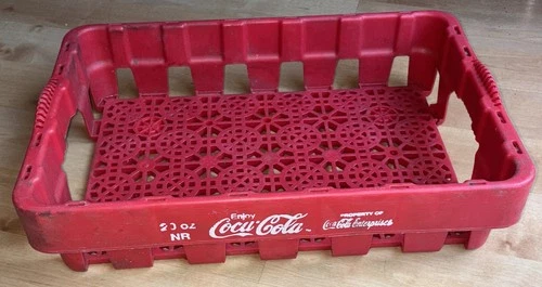 Vintage Red Plastic 20 oz Bottle Crate Tray ENJOY COCA-COLA
