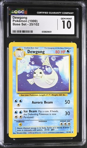 Dewgong graded CGC 10 for sale on eBay