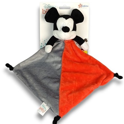 Disney Baby Schmusetuch Mickey Maus Kuscheltuch Schnuffeltuch Rainbow Rot