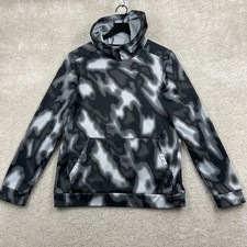 Under Armour Hoodie Youth XL Loose Black Tie Dyed Performance Pullover Pockets