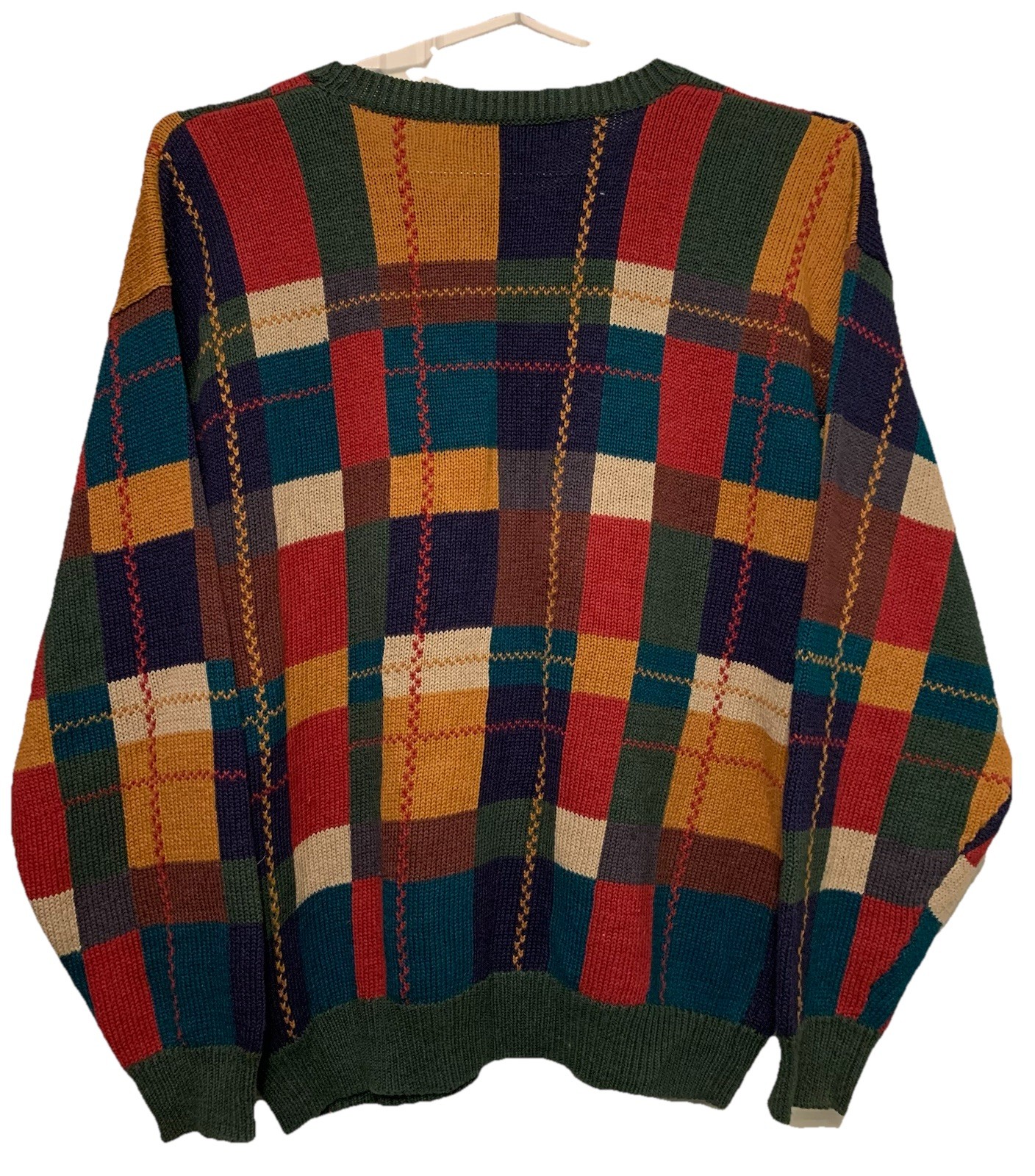 Vtg 1990s Architect Multi-Color Patchwork Plaid S… - image 2