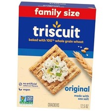 Whole Grain Wheat Crackers, Vegan Crackers, 12.5 Ounce Pack of 1 Original