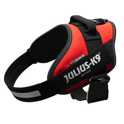 JULIUS K9 IDC Powerharness Red Dog Harness Adjustable Reflective 26-33.5 in 5...