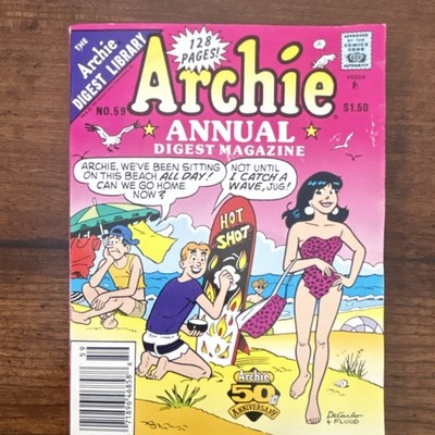 Archie Annual Digest No. 59 128 Pages 50th Anniversary Copper Age Comic TMNT