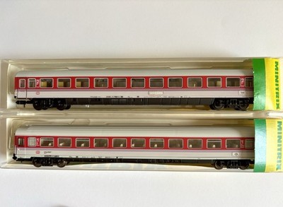 2er Set Minitrix 13190 13199 IC Personenwagen rot/weiß Waggons in  OVP
