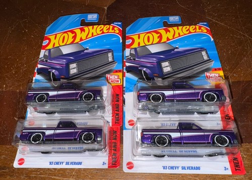 Lot De 2 Hot Wheels Chevrolet Silverado 2022 Et 2024 - Ligne Principale, Boîte Non Ouverte, échelle 1:64