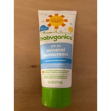New Babyganics Broad Spectrum SPF 50 Mineral Sunscreen Lotion Kids Babies 6oz