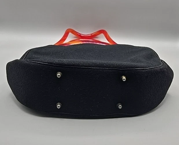 Bolso de Mano Bobbie Jerome Mod Negro De Colección, Asas Acrílicas Tortuga Entrelazadas Foto 3 de 4