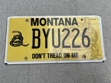 Montana License Plate Specialty Tag Utah BYU 226 Molon Labe Don’t Tread On Me