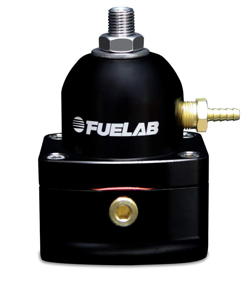 Fuelab 515 EFI Adjustable Fuel Pressure Regulator 25-90 PSI - Black - 10AN/6AN