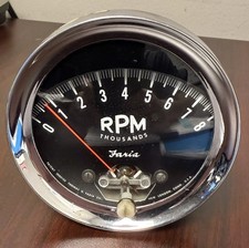 Vintage 60’s FARIA 8,000 RPM  Tachometer  Gauge 8 Cylinder